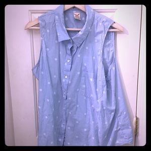 Faded Glory sleeveless button down